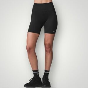 ALO High Waist Ribbed Bike Yoga Shorts Size XS